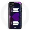 Coque pour Iphone 13 Bangtan Sonyeondan Logo BTS Et Logo ARMY I Purple...