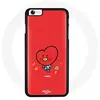 Coque pour Iphone 5 BTS Bangtan Garçons BT21 TATA V Fond Rouge Maniaca...