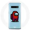 Coque pour Samsung Galaxy s10 edge Among Us jeu vidéo Fond bleu Maniac...