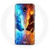 Coque pour Samsung Galaxy S5 Loup de Glace et de feu Maniacase