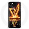 Coque pour Iphone 11 Pro Vikings Série Saison 6 logo V Epée de Feu Fon...