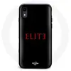 Coque pour Iphone XR Elite Saison 5 Logo Rouge Fond Noir Maniacase