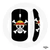 Souris Sans Fil One Piece Manga Tete de Mort Fond Noir Maniacase