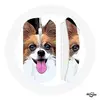 Souris Sans Fil Épagneul nain continental papillon Chiot Blanc et marr...