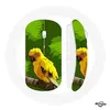 Souris Sans Fil Oiseaux de Perruches jaune Fond Vert Maniacase