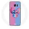 Coque pour Samsung Galaxy S7 Edge Stitch et angel bleu rose Maniacase