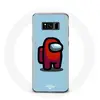 Coque pour Samsung Galaxy S8 Among Us jeu vidéo Fond bleu Maniacase