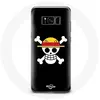 Coque - One Piece - Galaxy S8 - Souple - Manga - Tête de Mort - Noir