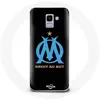 Coque pour Samsung Galaxy A6 2018 Logo Olympique de Marseille Fond Noi...