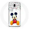 Coque pour Samsung Galaxy J7 2017 Mickey Mouse Fleurs Coeurs Maniacase