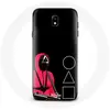 Coque pour Samsung Galaxy j7 2017 Squid Game Masques Triangle carré et...