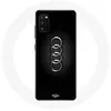 Coque pour Samsung Galaxy S20 plus Audi Logo cache moyeu fond noir Man...