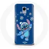 Coque pour Samsung Galaxy A8 2018 Stitch neige Noël bleu Maniacase