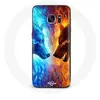 Coque pour Samsung Galaxy S6 Loup de Glace et de feu Maniacase