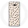 Coque pour Samsung Galaxy A3 2016 Fond de texture abstraite coeurs noi...