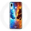 Coque pour Samsung Galaxy A20 Loup de Glace et de feu Maniacase