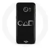 Coque pour Samsung Galaxy S6 Edge Squid Game logo symboles carre cercl...