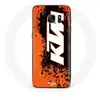 Coque pour Samsung Galaxy S6 KTM Logo blanc fond orange Maniacase
