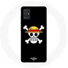 Coque pour Samsung Galaxy A71 One Piece Manga Tete de Mort Fond Noir M...