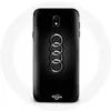 Coque pour Samsung Galaxy J5 2017 Audi Logo cache moyeu fond noir Mani...