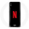 Coque pour Samsung Galaxy A10 Netflix Logo rouge fond noir Maniacase