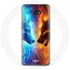 Coque pour Samsung Galaxy A8 2016 Loup de Glace et de feu Maniacase