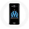 Coque pour Samsung Galaxy J7 Logo Olympique de Marseille Fond Noir Man...
