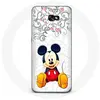 Coque pour Samsung Galaxy A8 2016 Mickey Mouse Fleurs Coeurs Maniacase