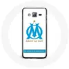 Coque pour samsung galaxy J3 Olympique de Marseille Logo Fond Blanc Ma...