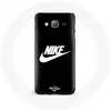 Coque pour samsung galaxy J3 Nike Logo blanc fond Noir Maniacase