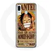 Coque pour Samsung Galaxy A40 One Piece Manga Luffy affiche de recherc...