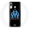 Coque pour Samsung Galaxy A40 Logo Olympique de Marseille Fond Noir Ma...