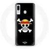 Coque pour Samsung Galaxy A40 One Piece Manga Tete de Mort Fond Noir M...