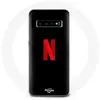 Coque pour Samsung Galaxy s10 edge Netflix Logo rouge fond noir Maniac...