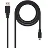 Câble USB 2.0 A vers Mini USB B NANOCABLE 10.01.0402 1,8 m Noir