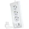 Rallonge 3 Tomas Schuko NANOCABLE 10.37.0013-W USB x 2