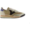 Baskets en nylon métallisé et cuir fendu femme Victoria Saturno