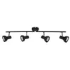 GSC Spot de plafond quadruple linéaire série Kaitola GU10 noir