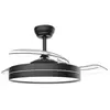 GSC Ventilateur de plafond Lugela avec lumière CCT orientable et commande Ø107 3 pales rétractables DC Noir