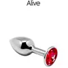 Plugs marque ALIVE Mini Metal Butt Plug Anal Pleasure Red M