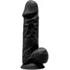SILEXD Gode Réaliste Noir Double Densité N° 4 21,5 cm