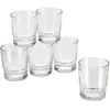 Gerimport 6x Stuks waterglazen/drinkglazen transparant 256 ml - Glazen - Drinkglas/waterglas/tumblerglas