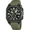 Lotus Montre Lotus Carrée Chrono Caoutchouc Vert Kaki