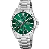 Montre - Lotus - Cadran vert - Bracelet acier inoxydable - 42 mm - Homme
