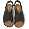 Camper Sandales plates Oruga K200157 pour femme, Noir 022, 40 EU
