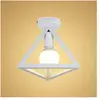 WOTTES Plafonnier Abat-jour Créativité Triangle Lampe de Plafon Moderne Suspension E27 pour Salon Café Bar Blanc