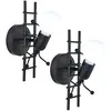 WOTTES Applique Murale Industrielle Créatif en Métal E27 pour Bar Café Restaurant Chambre l'enfants 2Pcs Noir