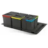 Emuca Ensemble De Conteneurs Avec Base De Recyclage Pour Tiroir De Cuisine