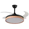 FERRIMEX Ventilateur de plafond COSMOS MINI noir/hêtre 4 pales escamot...
