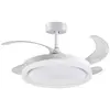 FERRIMEX Ventilateur de plafond KIGALI blanc/blanc 4 pales escamotable...